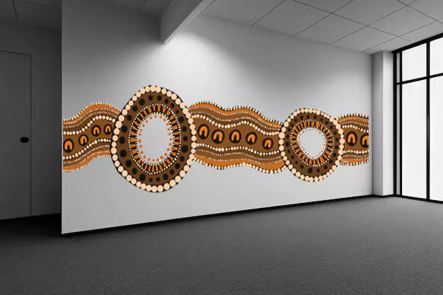 aboriginal design on wall